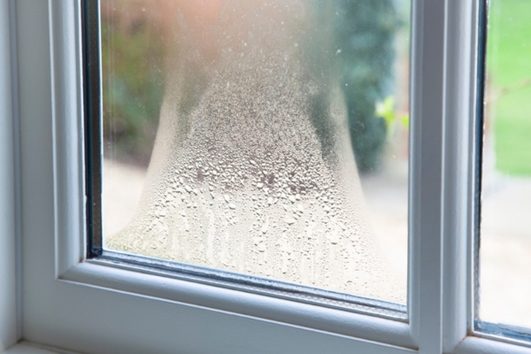 window condensation depicting indoor humidity