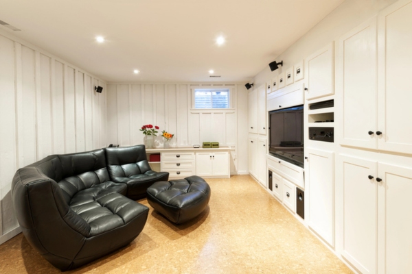 home basement fully furnished to be a TV room