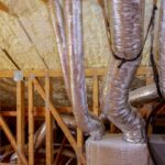 HVAC ductwork installed at home